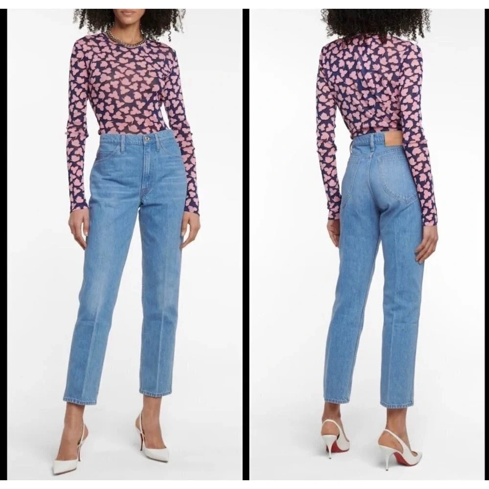 FRAME DENIM LE ITALIEN STRAIGHT JEANS - PURE BLUE‎ SIZE 24 - Picture 2 of 12